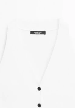 Massimo Dutti CONTRAST BUTTONS - Waistcoat - White -Massimo Dutti Shop 308cb263517c4167bd0054f094c4d4b3