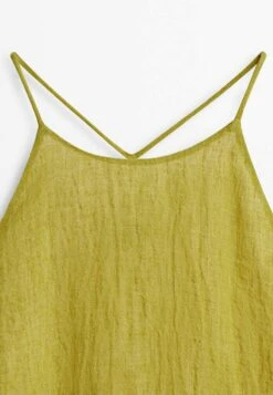 Massimo Dutti Waffle-Texture Halter- Day Dress - Green -Massimo Dutti Shop 308d8fe05bb3477a818b2338b9754863