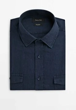 Massimo Dutti With Pockets - Shirt - Dark Blue -Massimo Dutti Shop 30aa74eefbd04cab829c6aa4eebac6a0