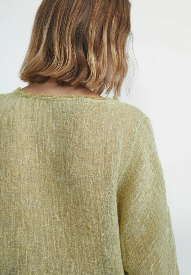 Massimo Dutti Waffle - Button-Down Blouse - Stone 6 Massimo Dutti Waffle - Button-Down Blouse - Stone - Image 4