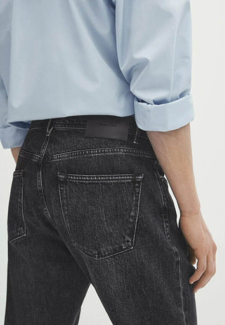 Massimo Dutti Tapered Fit Selvedge - Jeans Tapered Fit - Grey Denim 7 Massimo Dutti Tapered Fit Selvedge - Jeans Tapered Fit - Grey Denim - Image 5