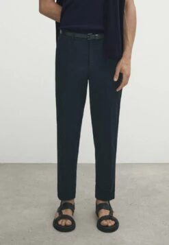 Massimo Dutti False Plain Dyed- Chinos - Dark Blue