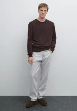 Massimo Dutti CASHMERE CREW NECK WITH LONG SLEEVES - Jumper - Lilac