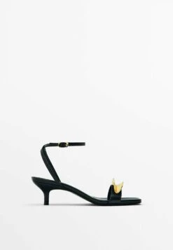 Massimo Dutti With Metal Appliqué - Studio- Sandals - Black 11 Massimo Dutti With Metal Appliqué - Studio- Sandals - Black -Massimo Dutti Shop 31167510c0514c9ab48493498f742e3f