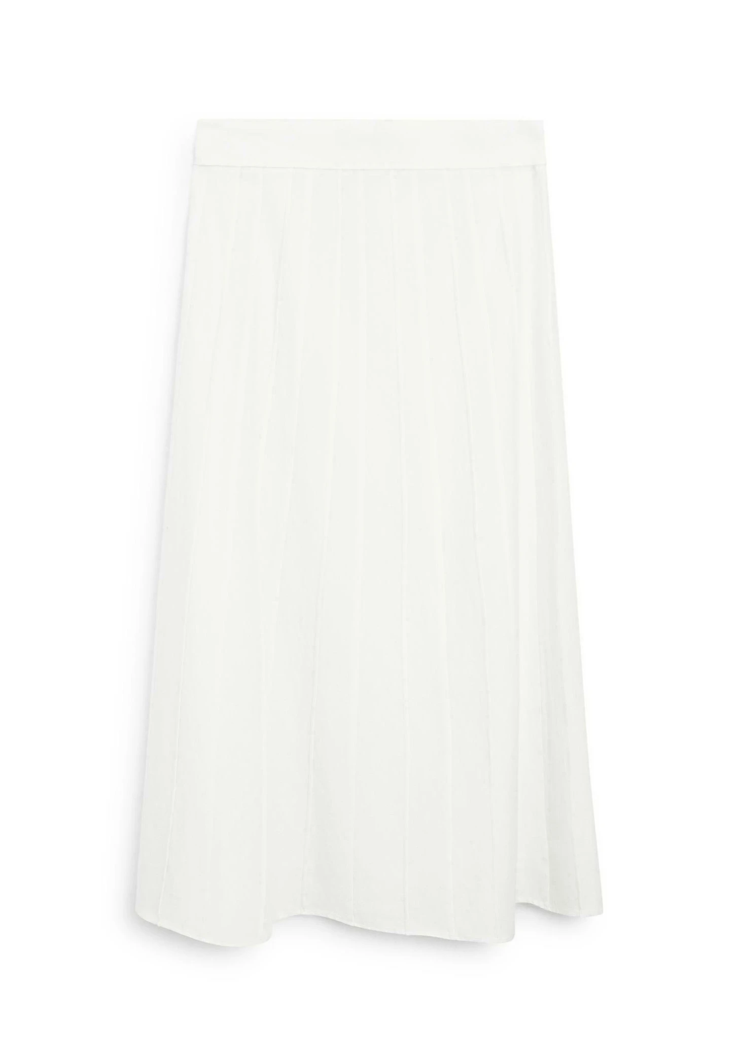 Massimo Dutti GODET MIDI WITH SEAM DETAILS - A-line Skirt - White 8 Massimo Dutti GODET MIDI WITH SEAM DETAILS - A-line Skirt - White - Image 6