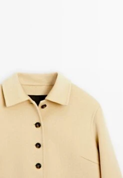 Massimo Dutti SHORT - Short Coat - Beige -Massimo Dutti Shop 3153a086f75c404691adf7cacc8c095f