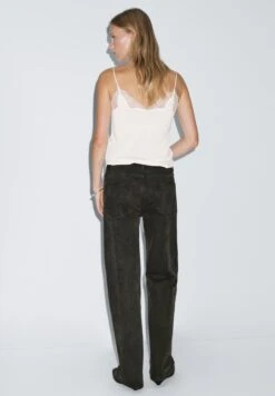 Massimo Dutti HIGH-WAIST WIDE-LEG - Wide Leg - Khaki -Massimo Dutti Shop 31561bdc60d240a08d4466b009787f8b