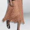 Massimo Dutti LONG FLOWING WITH CHECKED DETAIL - Maxi Skirt - Brown 2 Massimo Dutti LONG FLOWING WITH CHECKED DETAIL - Maxi Skirt - Brown -Massimo Dutti Shop 315d1bac87b1454e8c3735baaa60f1f1