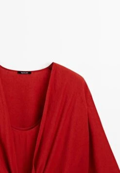 Massimo Dutti MIDI WITH KNOTTED NECKLINE - Cocktail Dress / Party Dress - Red -Massimo Dutti Shop 317cfe03d7c54a318d6f57d2f55075d8