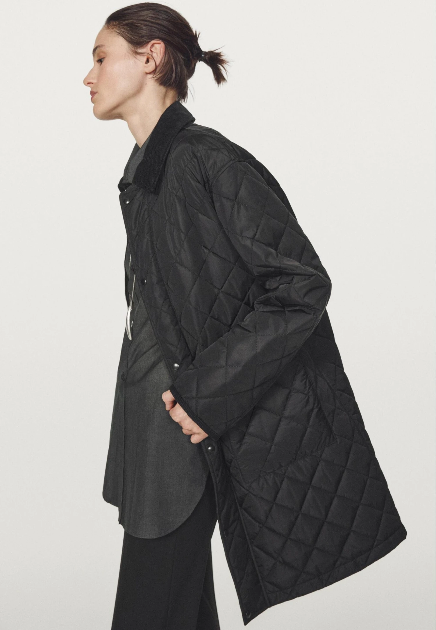 Massimo Dutti LIGHTWEIGHT WATER-REPELLENT PUFFER - Winter Coat - Black 4 Massimo Dutti LIGHTWEIGHT WATER-REPELLENT PUFFER - Winter Coat - Black - Image 2