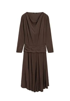 Massimo Dutti LONG FLOWING WITH DRAPED SASH BELT - Maxi Dress - Brown 14 Massimo Dutti LONG FLOWING WITH DRAPED SASH BELT - Maxi Dress - Brown -Massimo Dutti Shop 31c1ac37cbf543198592337527cd99a1
