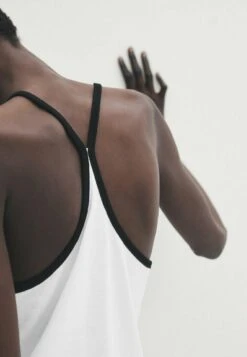 Massimo Dutti With Contrast Straps - Top - Beige -Massimo Dutti Shop 31fca2caccb445c5ba8cc0ee9cc0d970