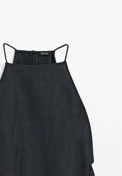 Massimo Dutti HALTER TOP WITH STRAIGHT NECKLINE - Top - Mottled Dark Blue -Massimo Dutti Shop 321d4c717f18471881bfaef9f2258c7c