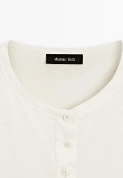 Massimo Dutti SLEEVELESS ROUND BUTTONED NECK - Top - White -Massimo Dutti Shop 32378ed9775e4c549cfa626e57759918