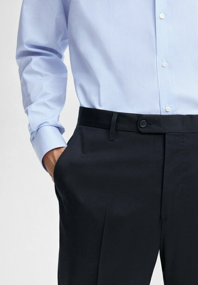 Massimo Dutti PLAIN - Suit Trousers - Dark Blue 6 Massimo Dutti PLAIN - Suit Trousers - Dark Blue - Image 4