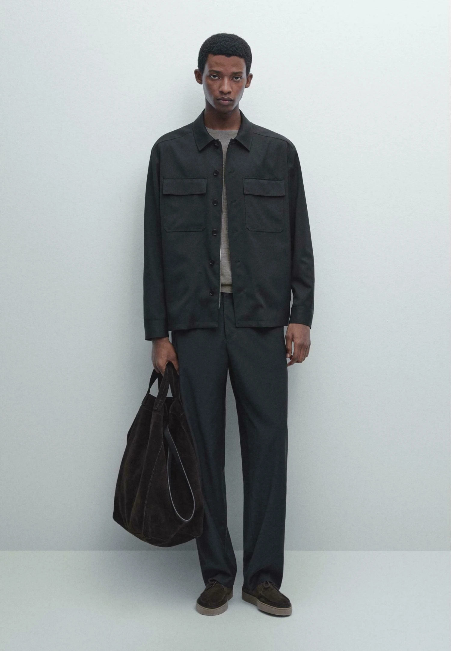 Massimo Dutti ZIPPED WITH BUTTONS - Summer Jacket - Dark Blue 4 Massimo Dutti ZIPPED WITH BUTTONS - Summer Jacket - Dark Blue - Image 2