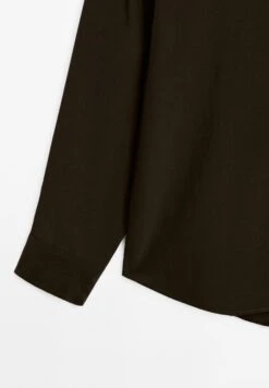 Massimo Dutti FLOWING LIGHTWEIGHT - Button-down Blouse - Dark Brown -Massimo Dutti Shop 32a0cbcdf68947f68088b1c4d21b61fd