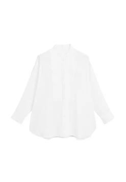 Massimo Dutti BLEND GARMENT WITH THIN PINTUCKS - Button-down Blouse - White -Massimo Dutti Shop 32ad9cec56e64a009f7a6f81a63abc31