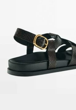 Massimo Dutti With Wide Straps - Sandals - Brown -Massimo Dutti Shop 32aee7f93f614ee0a099df22869023b0