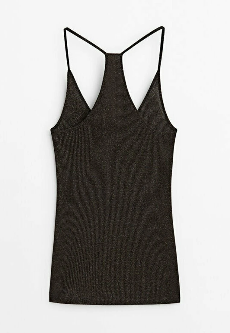 Massimo Dutti Strappy Shiny - Top - Brown 9 Massimo Dutti Strappy Shiny - Top - Brown - Image 7