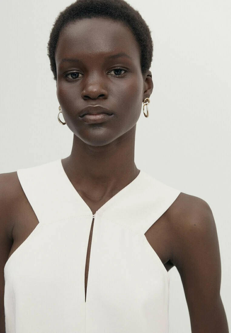 Massimo Dutti Halter Neck Midi - Day Dress - Beige 5 Massimo Dutti Halter Neck Midi - Day Dress - Beige - Image 3