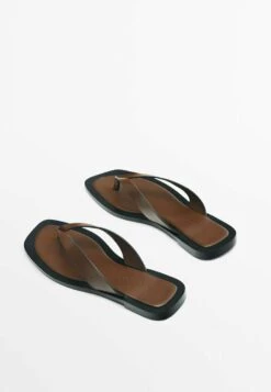 Massimo Dutti T-Bar Sandals - Brown -Massimo Dutti Shop 3383db73f4d8484f94209456924db2ca