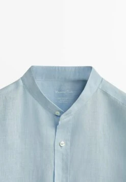Massimo Dutti With Stand-Up Collar - Shirt - Light Blue -Massimo Dutti Shop 3394c7be7f9b4a63bb389379caa1bd7d