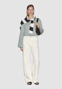 Massimo Dutti HIGH-WAIST BARREL FIT - Relaxed Fit Jeans - White -Massimo Dutti Shop 33af8330dcd3426590b906d3cb485bd1