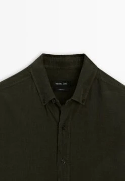 Massimo Dutti REGULAR FIT NEEDLECORD - Shirt - Mottled Dark Green -Massimo Dutti Shop 33bebe5b6a754119b816f274e84b5e1c