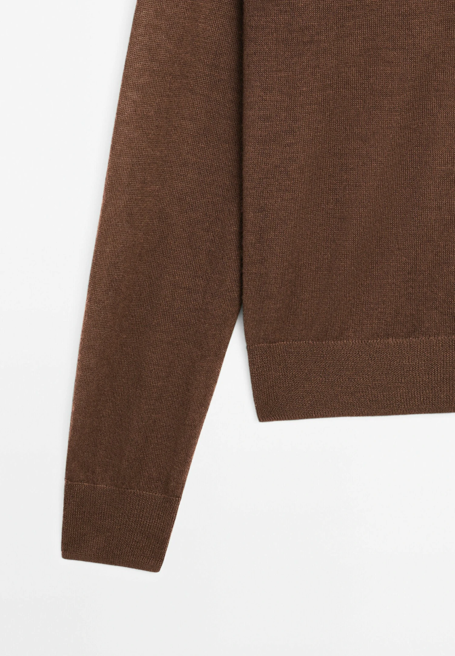 Massimo Dutti FINE SEMI-SHEER WITH V-NECK - Jumper - Brown 11 Massimo Dutti FINE SEMI-SHEER WITH V-NECK - Jumper - Brown - Image 9