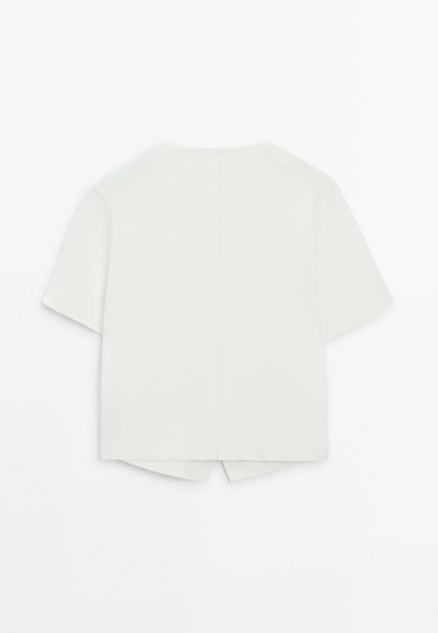 Massimo Dutti FLOWING SHORT SLEEVE WITH V-NECK - Button-down Blouse - White 8 Massimo Dutti FLOWING SHORT SLEEVE WITH V-NECK - Button-down Blouse - White - Image 6