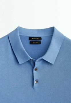 Massimo Dutti Kurzärmeliger - Polo Shirt - Light Blue Denim -Massimo Dutti Shop 33e6157300484a42b24339f35033cc5b