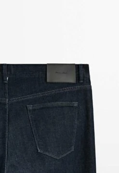 Massimo Dutti Rinse Wash Selvedge - Straight Leg Jeans - Blue -Massimo Dutti Shop 33ebfebbf10342dd823432da3e8df541