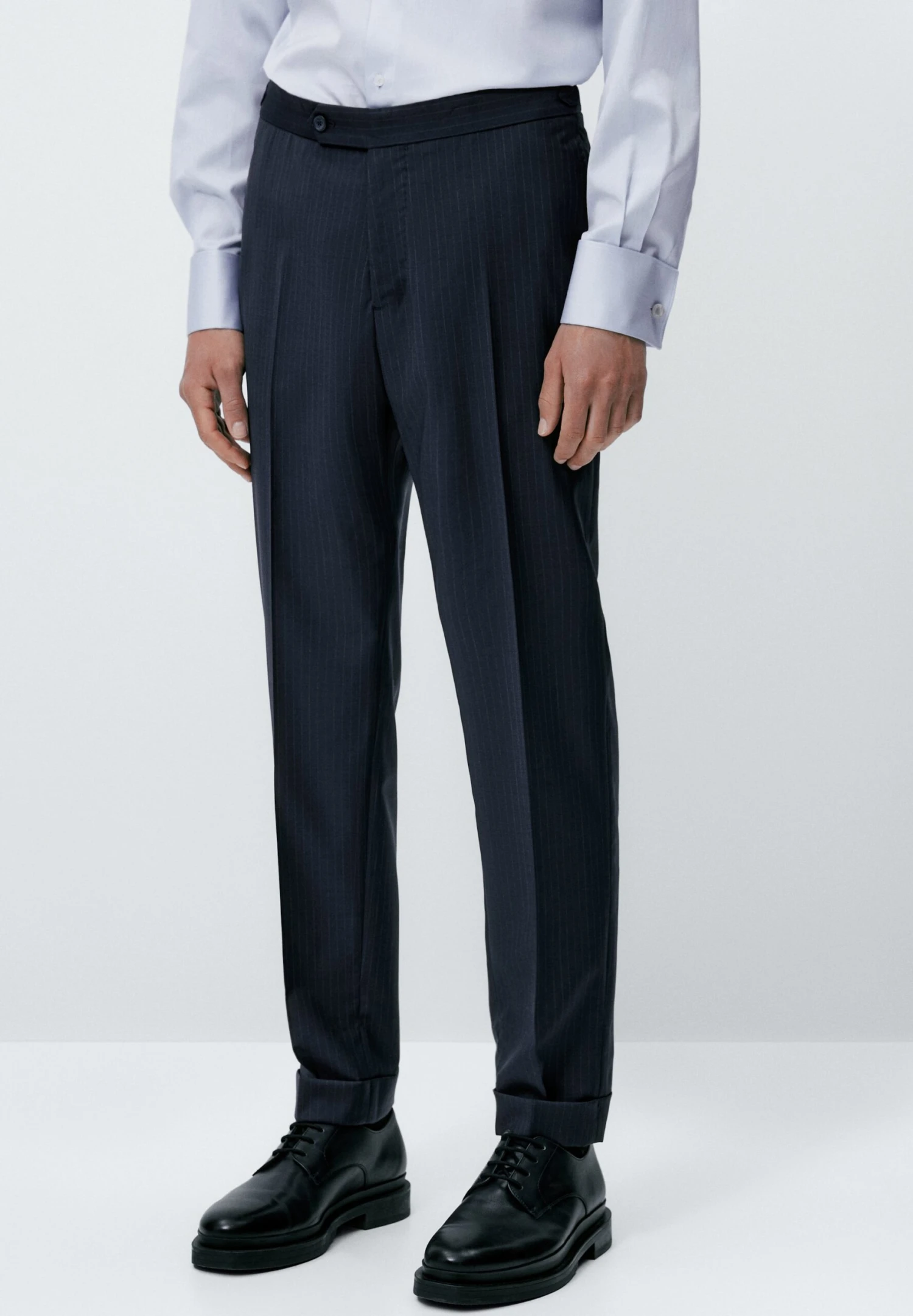 Massimo Dutti Pinstripes Super S- Chinos - Blue Black Denim 3 Massimo Dutti Pinstripes Super S- Chinos - Blue Black Denim