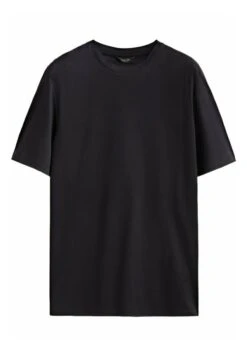 Massimo Dutti KurzärmeligesAus Reiner- Basic T-Shirt - Dark Blue Denim -Massimo Dutti Shop 3412e5689bc5433fa0b2308bef18ac10