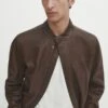 Massimo Dutti Leather Jacket - Brown