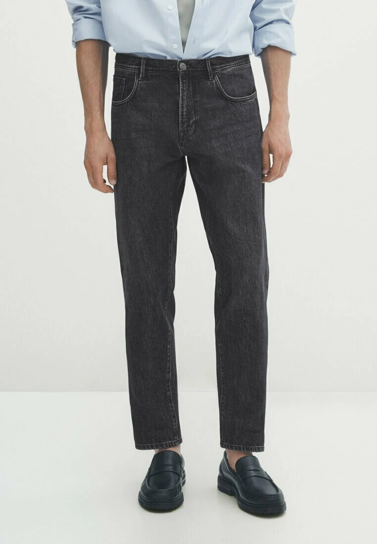 Massimo Dutti Tapered Fit Selvedge - Jeans Tapered Fit - Grey Denim 3 Massimo Dutti Tapered Fit Selvedge - Jeans Tapered Fit - Grey Denim