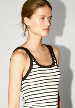 Massimo Dutti STRIPE PRINT WITH ROUND NECK - Top - White -Massimo Dutti Shop 34b52e2ca8cc40ae9c37314e6e20663d