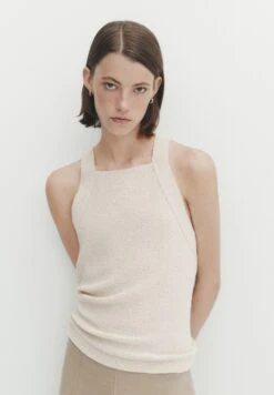 Massimo Dutti Strappy Textured Halter - Top