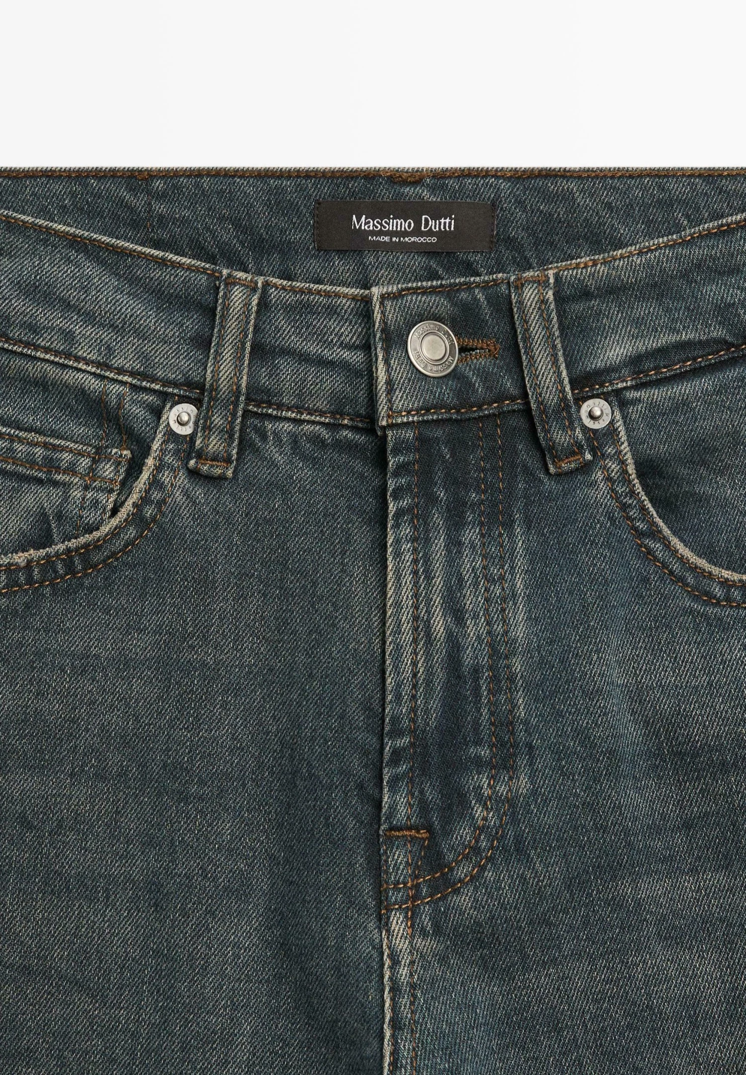 Massimo Dutti MID-RISE CROPPED SLIM FIT - Slim Fit Jeans - Mottled Blue 7 Massimo Dutti MID-RISE CROPPED SLIM FIT - Slim Fit Jeans - Mottled Blue - Image 5