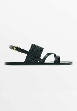 Massimo Dutti Vamp Plaited - Sandals - Black -Massimo Dutti Shop 34fb80fb6b284efcab0a7c126b7b4e00