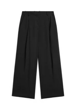 Massimo Dutti FLOWING MID-WAIST WITH DARTS - Trousers - Black -Massimo Dutti Shop 352bef6b32814777ba8416e4df9da137