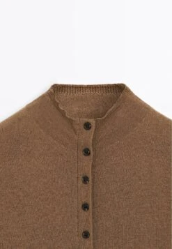 Massimo Dutti BUTTONED WITH MOCK TURTLENECK - Cardigan - Brown -Massimo Dutti Shop 3530f0e741144f5d93c5fafd6cfb8bc7