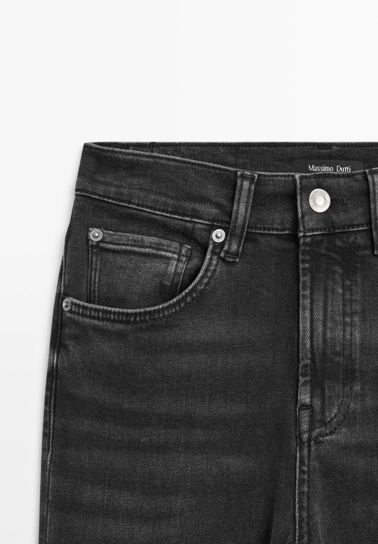 Massimo Dutti HIGH WAIST FLARE FIT SKINNY - Flared Jeans - Black 10 Massimo Dutti HIGH WAIST FLARE FIT SKINNY - Flared Jeans - Black - Image 8