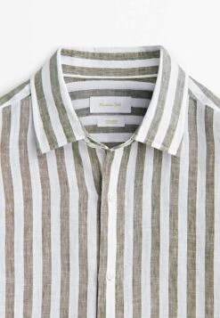 Massimo Dutti Striped - Shirt - Green -Massimo Dutti Shop 354e69ed9f174e99b2dd4c2d3101ea44