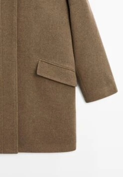 Massimo Dutti MID-LENGTH WITH FLAP POCKETS - Classic Coat - Olive -Massimo Dutti Shop 3551feb6c9f8452ba102ed0314450bbf