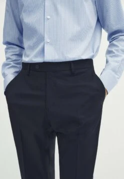 Massimo Dutti Plain Blend - Trousers - Dark Blue -Massimo Dutti Shop 358306bd260a4462b8b088ca9aa7a8be