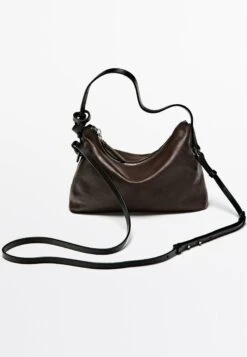 Massimo Dutti SMALL NAPPA FINISH - Handbag - Dark Brown -Massimo Dutti Shop 358556c778d7499b92559d97ebfabde9 1
