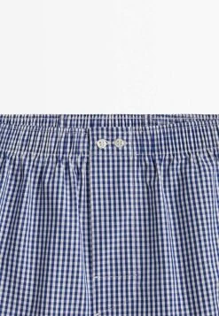 Massimo Dutti Gingham Poplin - Boxer Shorts - Dark Blue -Massimo Dutti Shop 35ab07e263de47e1a70bd734a3fa111e