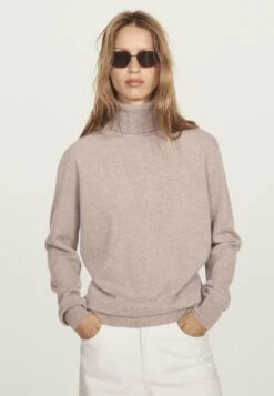 Massimo Dutti SOFT TURTLENECK WITH LONG SLEEVE - Jumper - Beige